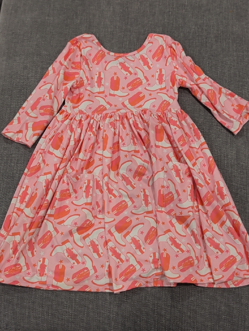 Mila & Rose Cowgirl Boot Printed Dress